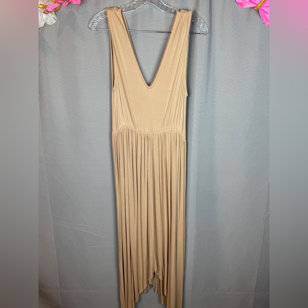 Rachel Pally Modal Jersey Maxi Dress Cream Blush Pink Size Small EUC - Picture 3 of 9